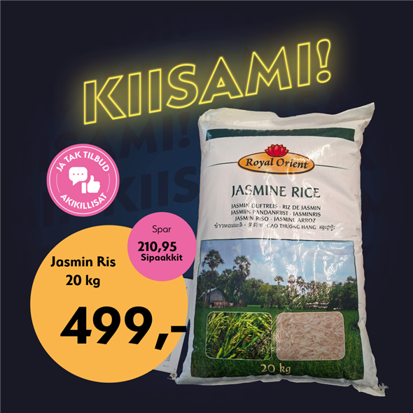 Jasminris 20 kg ‼️ BEMÆRK DET SKAL FØRST AFHENTES FREDAG D. 30. OKTOBER ‼️