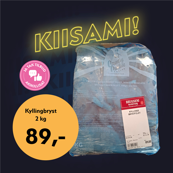 KYLLING BRYST 2KG‼️ BEMÆRK DET SKAL FØRST AFHENTES FREDAG D. 30. OKTOBER ‼️