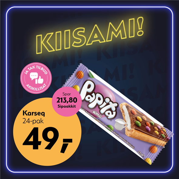 PAPITA MILKY 33 G‼️ BEMÆRK DET SKAL FØRST AFHENTES FREDAG D. 30. OKTOBER ‼️ ‼️