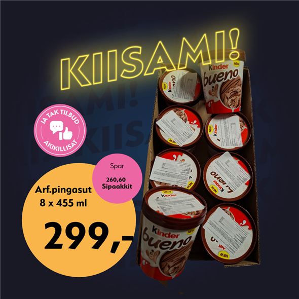 Kinder bueno isbæger 455 ml‼️ BEMÆRK DET SKAL FØRST AFHENTES FREDAG D. 30. OKTOBER ‼️ ‼️